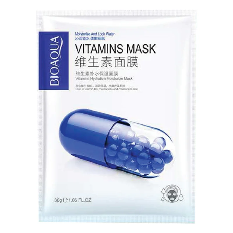 ماسک ورقه ای ویتامین کپسول آبی بیوآکوا - BIOAQUA