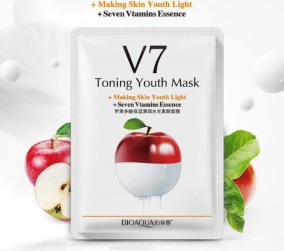 ماسک ورقه ای سیب بیوآکوا V7 هفت ویتامین - BIOAQUA